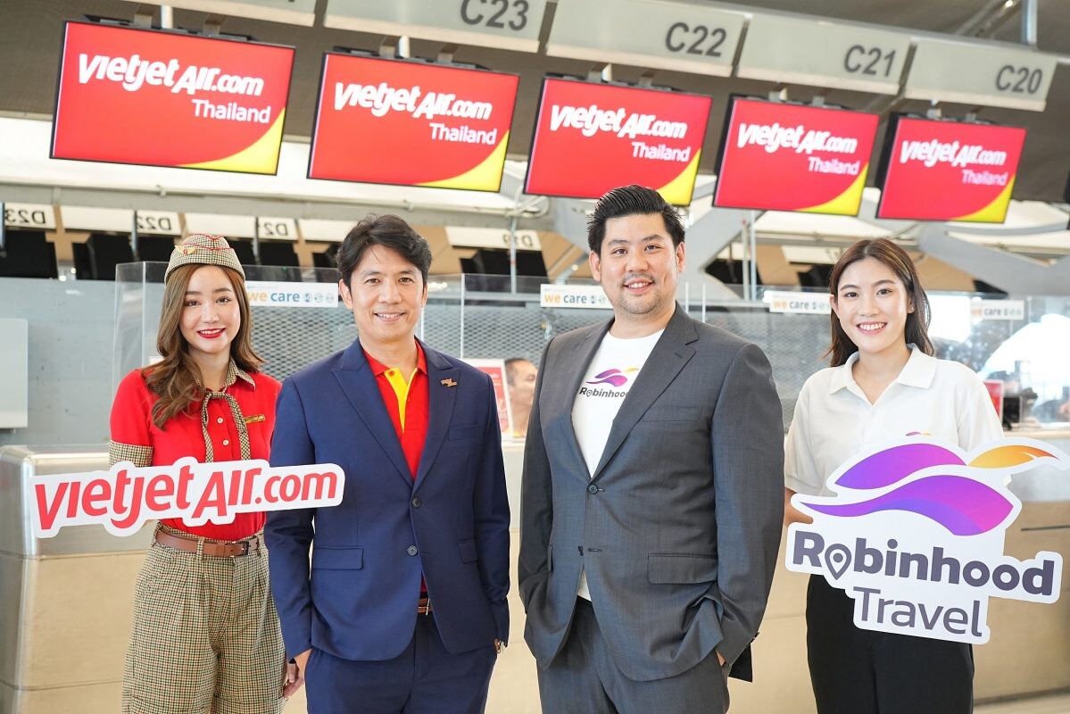 Robinhood travel customers to enjoy exclusive free drink and special experiences on Thai Vietjet flights, promising refreshing journeys