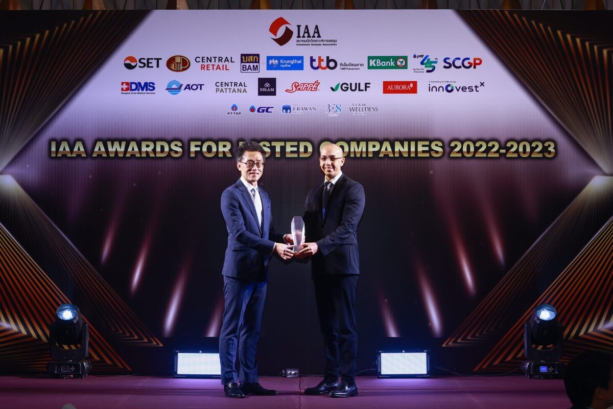 The ERAWAN Group won 3 awards: "Best CEO, Best CFO, and Outstanding IR" for Tourism and Recreation industry, IAA Awards for Listed Companies 2022-2023