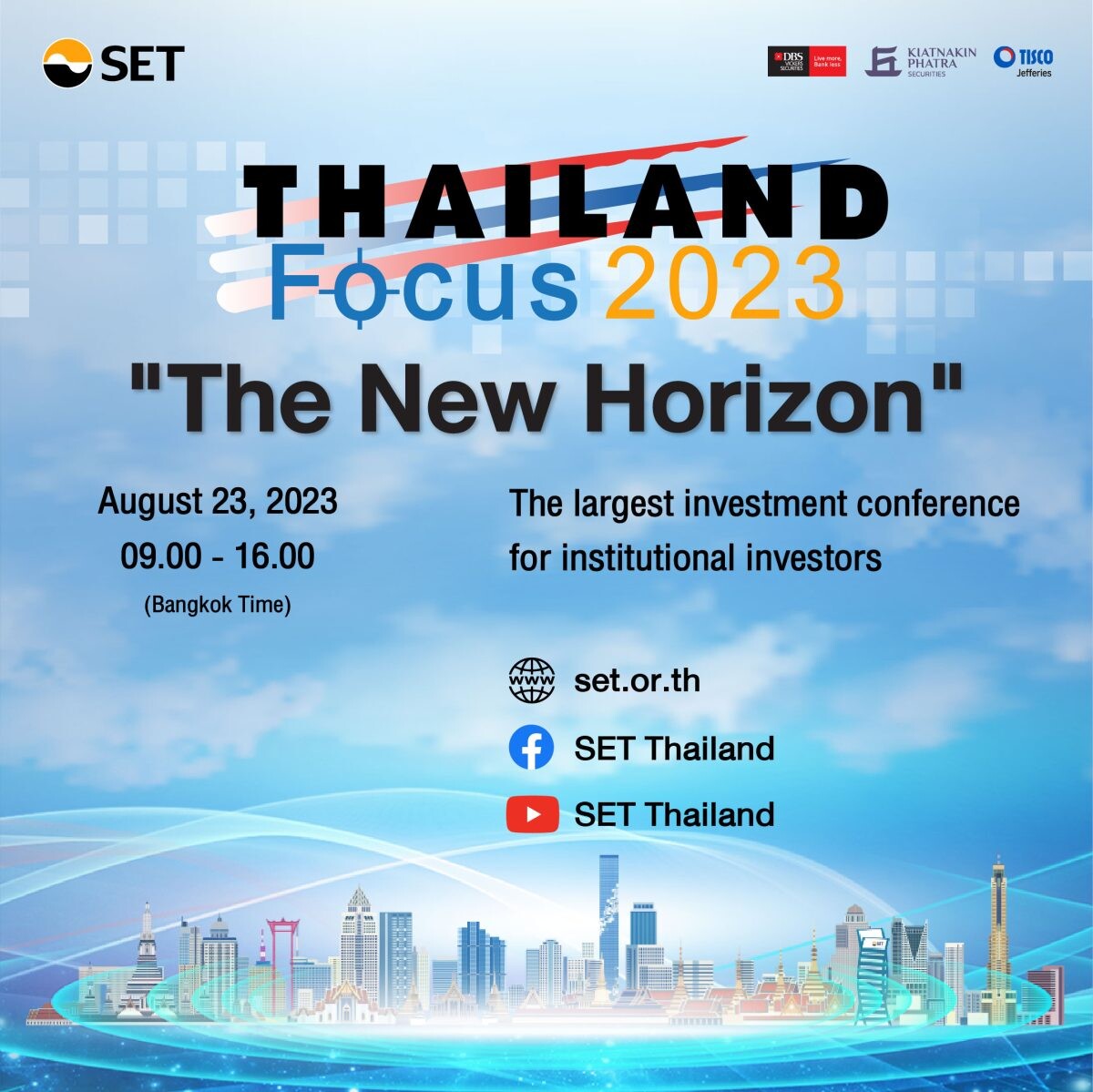 118 listed firms, public and private sectors ready to showcase the Thai economy and capital market strengths in Thailand annual flagship roadshow