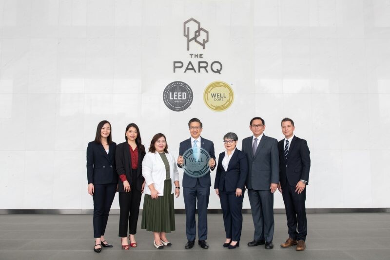 "The PARQ", Thailand's First development with LEED Gold(R) and WELL Certified(TM) Core Gold, responds to a Well-balanced Office