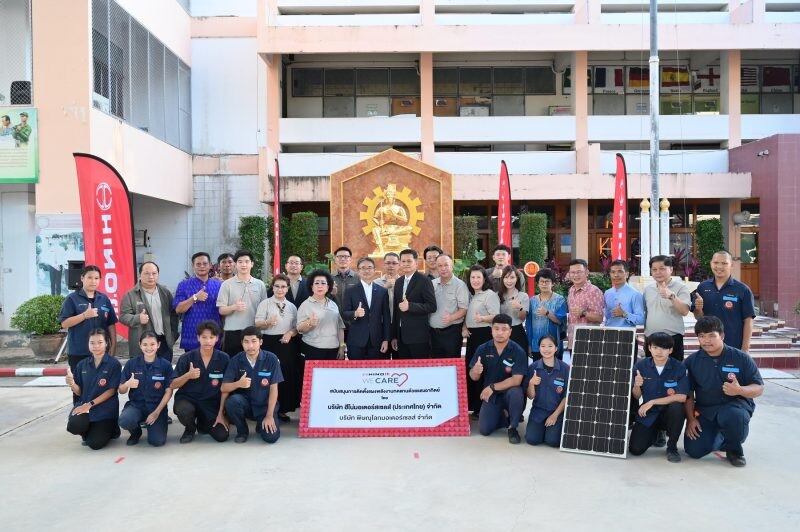 Hino We Care moves forward to improve society With the installation of solar panels system at the second location, Phitsanulok Polytechnic College, Phitsanulok Province