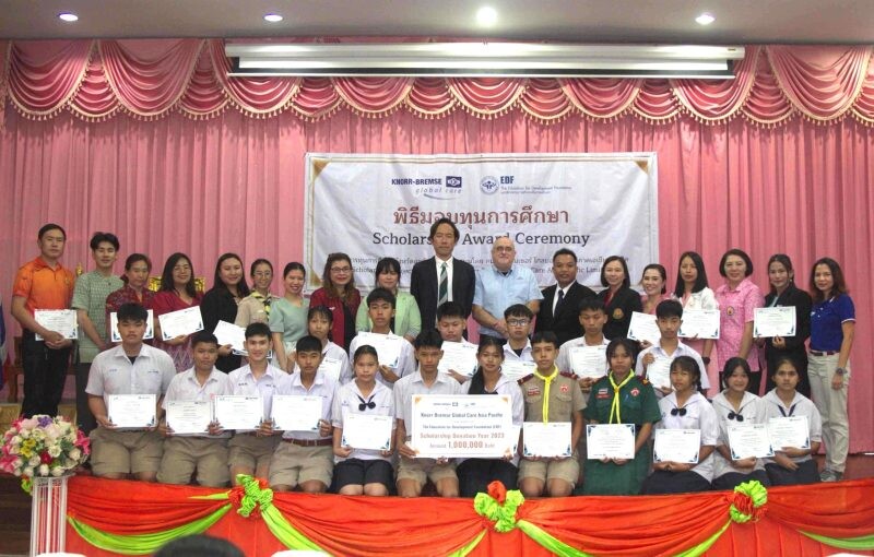 Knorr-Bremse Global Care Asia Pacific provides third-consecutive-year educational support to 160 needy Thai students through EDF Foundation