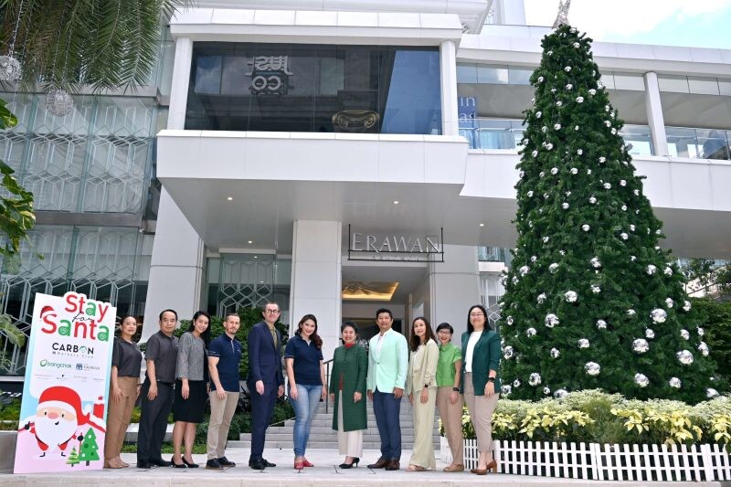 Carbon Markets Club, Bangchak Group, and Four Iconic Hotels in Ratchaprasong-Sukhumvit Area under The Erawan Group Launch "Stay for Santa" Campaign