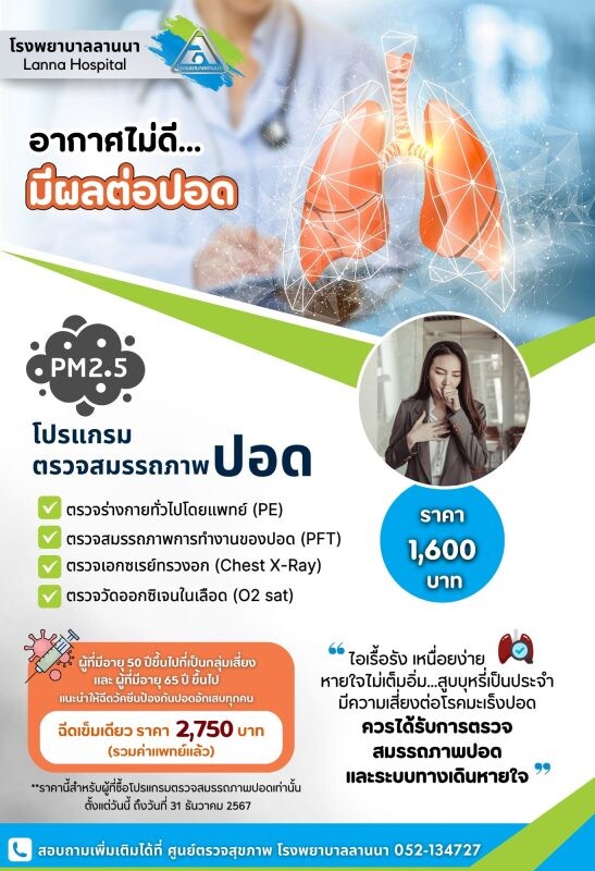 โปรแกรมตรวจสมรรถภาพปอด โรงพยาบาลลานนา