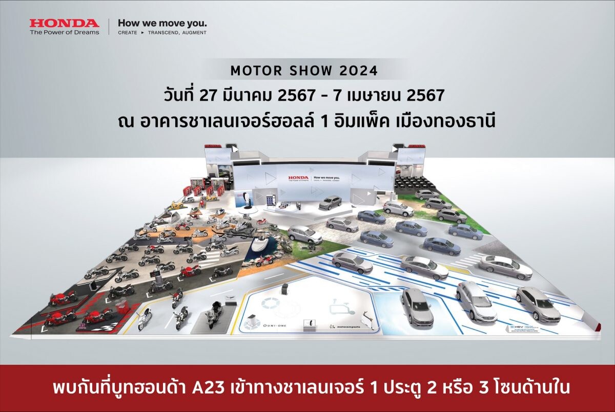 Honda Enhances Its Strong Brand Presence in Thailand, Highlighting a Diverse Range of Products Including xEV Technology and New Mobility, To Meet the Needs of Every Lifestyle