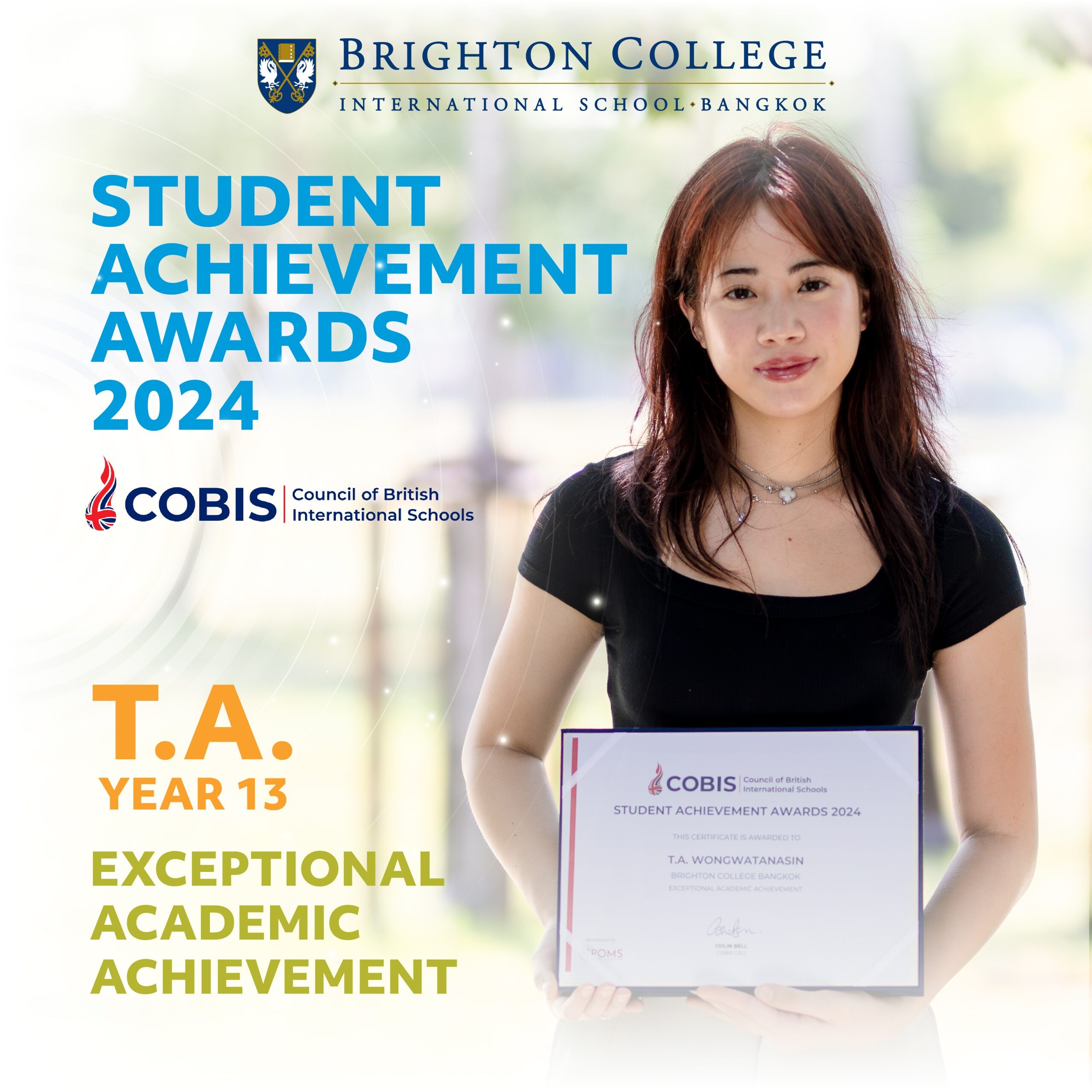 Brighton College Bangkok Students Shine in COBIS Student Achievement Awards