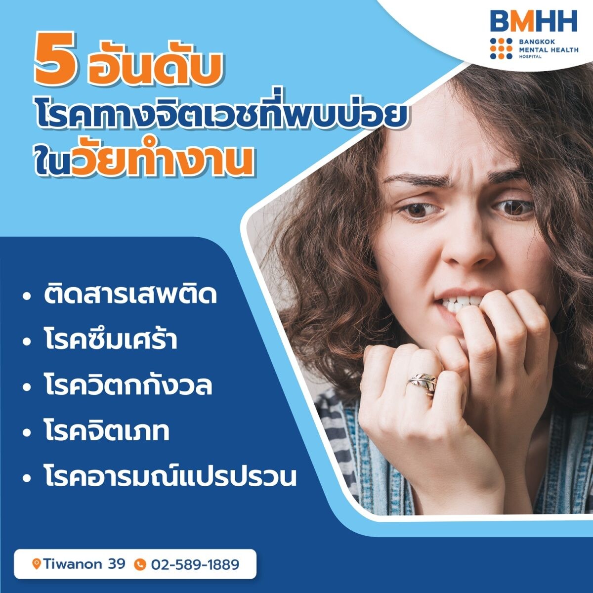 "โรคจิตเภท" 1 ใน 5 โรคจิตเวชที่พบบ่อยในวัยทำงาน