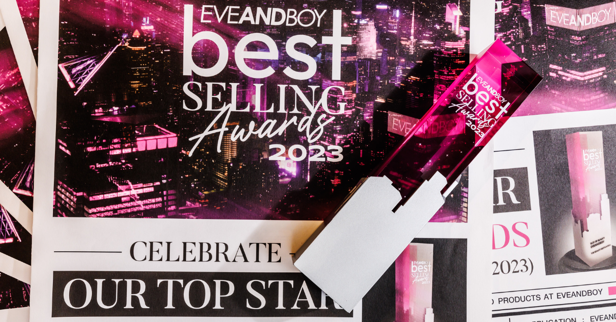 EVEANDBOY จัดงาน "BEST SELLING AWARDS 2023" ที่สุดของบิวตี้ไอเท็ม ยอดขายสูงสุดแห่งปี