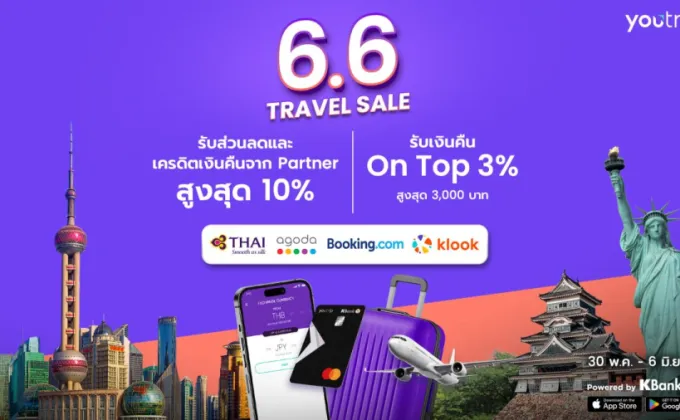 YouTrip จัดโปร 6.6 Travel Sale