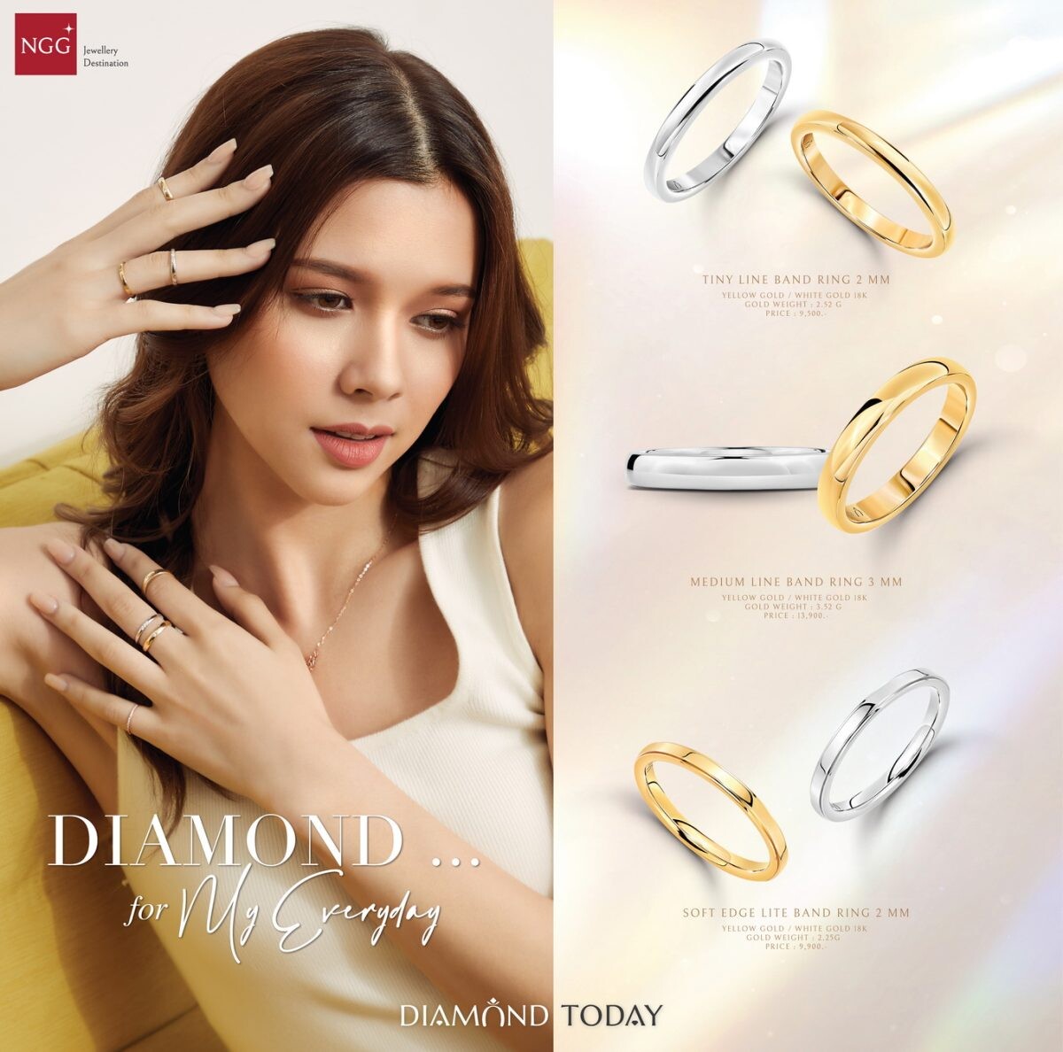 NGG JEWELLERY เปิดตัวแบรนด์ใหม่ลงตลาดเพชรแท้ "DIAMOND TODAY" เจาะกลุ่มคนรุ่นใหม่ซื้อเครื่องประดับชิ้นแรก...