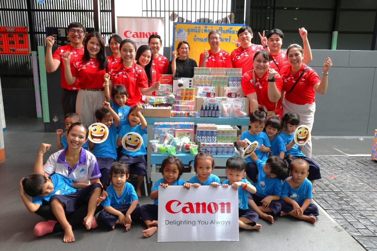 "Canon Volunteer" สานต่อการสนับสนุนมูลนิธิเด็กอ่อนในสลัมฯ เดินหน้ามอบของจำเป็นให้บ้านเด็กอ่อน 3 แห่ง ส่งเสริมการเรียนรู้ของเด็ก ร่วมสร้างอนาคตที่สดใสให้เยาวชนไทย
