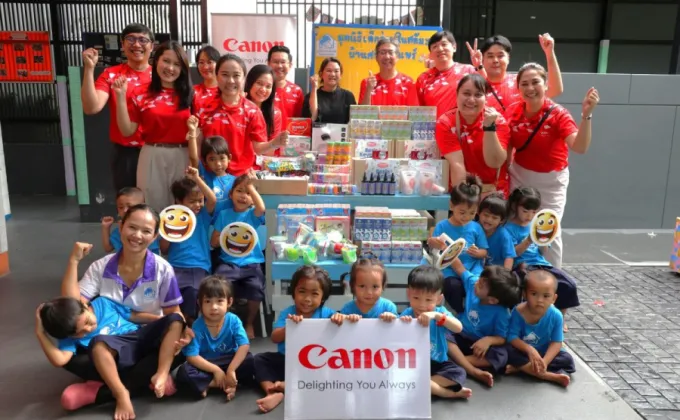 Canon Volunteer สานต่อการสนับสนุนมูลนิธิเด็กอ่อนในสลัมฯ
