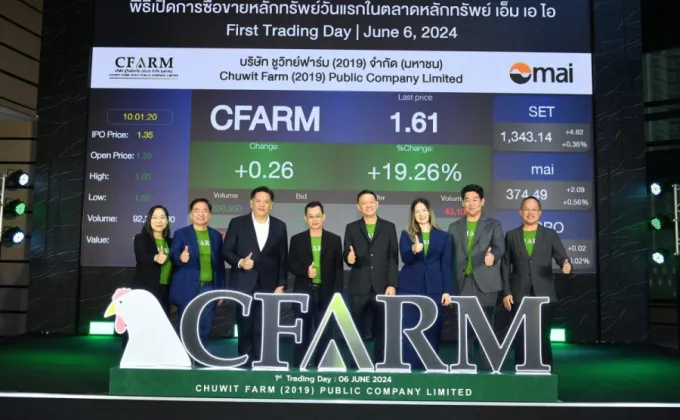 CFARM เปิดเทรด mai เพิ่มขึ้น 14.81%