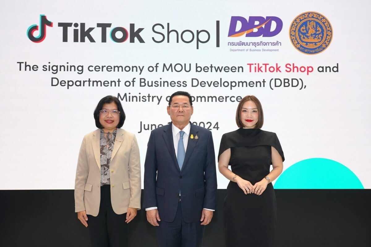 TikTok Shop เซ็นเอ็มโอยูร่วมกับกรมพัฒนาธุรกิจการค้า เดินหน้ายกระดับ SMEs ไทย ดึงจุดแข็ง Shoppertainment ติดปีกผู้ประกอบการ