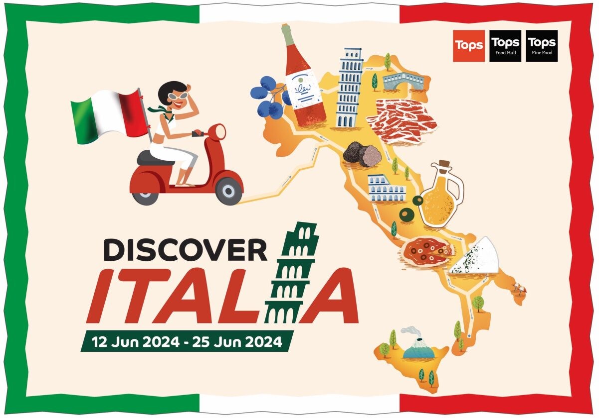 ท็อปส์ ในเครือเซ็นทรัล รีเทล เปิดโลกความอร่อยระดับเวิลด์คลาส จัดงาน Discover Italia มัดรวมไอเท็มเอ็กซ์คลูซีฟ วัตถุดิบชั้นเลิศจาก 6 แคว้นดังทั่วอิตาลี มาให้ช้อปกันแบบจุใจ