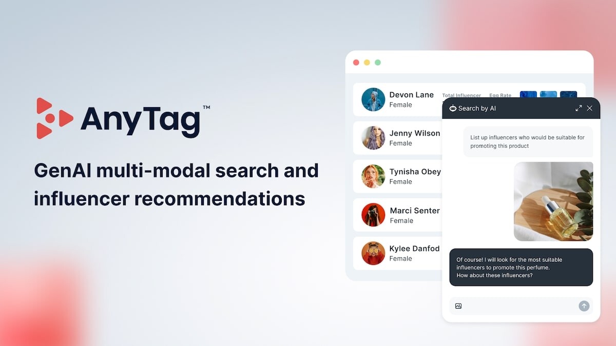 AnyMind Group เปิดตัวฟังก์ชัน GenAI แรกบนแพลตฟอร์ม AnyTag แพลตฟอร์มการตลาดผ่านอินฟลูเอนเซอร์