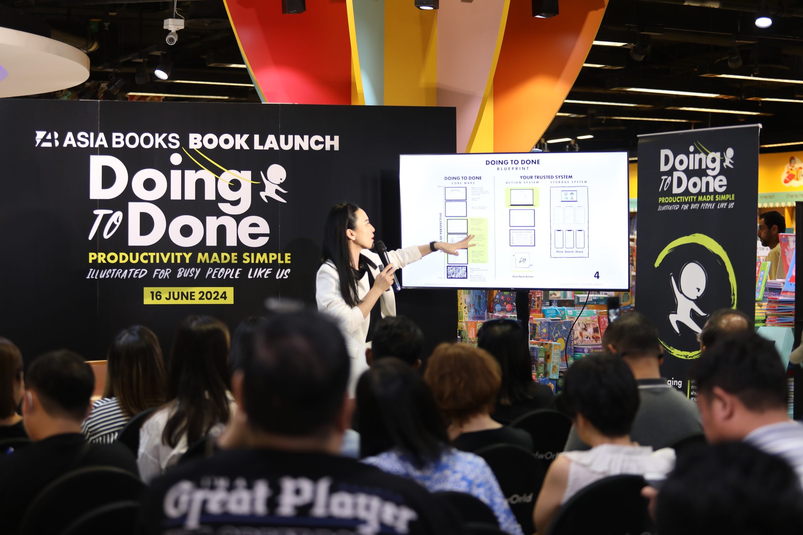 เปิดตัวหนังสือ Doing to Done ลงมือทำเพื่อความสำเร็จ สูตรสำเร็จจัดการงานและชีวิตที่ยุ่งเหยิงแบบง่ายๆ พร้อม Talk & Book Launching พูดคุยกับ "โค้ชเม้ง" ดร.ทรรศวรรณ ผู้แปลและนำเข้าหลักสูตร 16 มิ.ย.นี้ ที่ Asia Books Central World