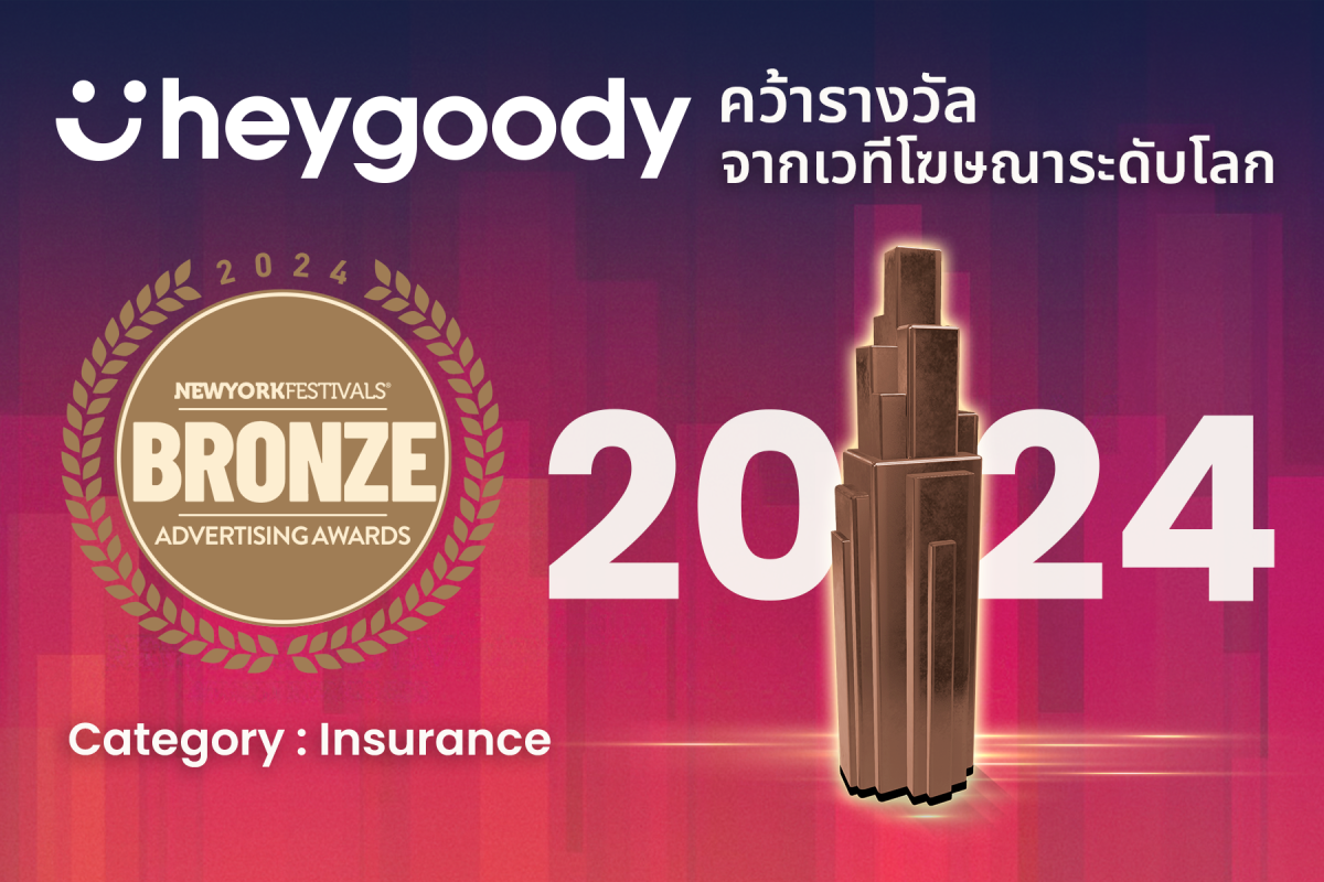 heygoody คว้ารางวัล จากเวที New York Festivals Awards 2024 ในฐานะแบรนด์นายหน้าประกันดิจิทัล ที่เข้าใจลูกค้ากลุ่ม Introverts