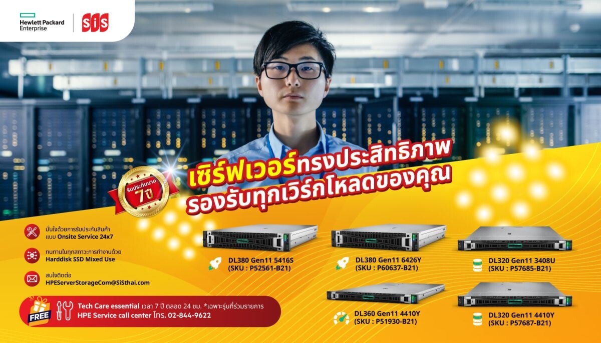 HPE แนะนำ เซิร์ฟเวอร์ทรงพลัง มากไปด้วยประสิทธิภาพ รองรับทุกเวิร์กโหลดในองค์กรของคุณ