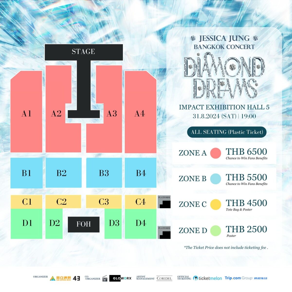 เจสสิก้า จอง กลับมาไทยอีกครั้งกับ ไดมอนด์ ดรีมส์ คอนเสิร์ต ทัวร์ กรุงเทพฯ 31 สิงหาคม 2567 ณ อิมแพ็ค เอ็กซิบิชั่น ฮอลล์ 5 เมืองทองธานี