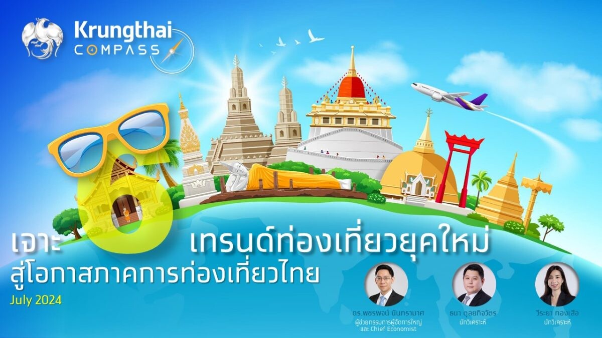 Krungthai COMPASS เปิด 6 เทรนด์ท่องเที่ยวยุคใหม่ ดึงดูดนักท่องเที่ยวศักยภาพสูง สร้างมูลค่าเพิ่มทางเศรษฐกิจกว่า 1.35 แสนล้านบาท