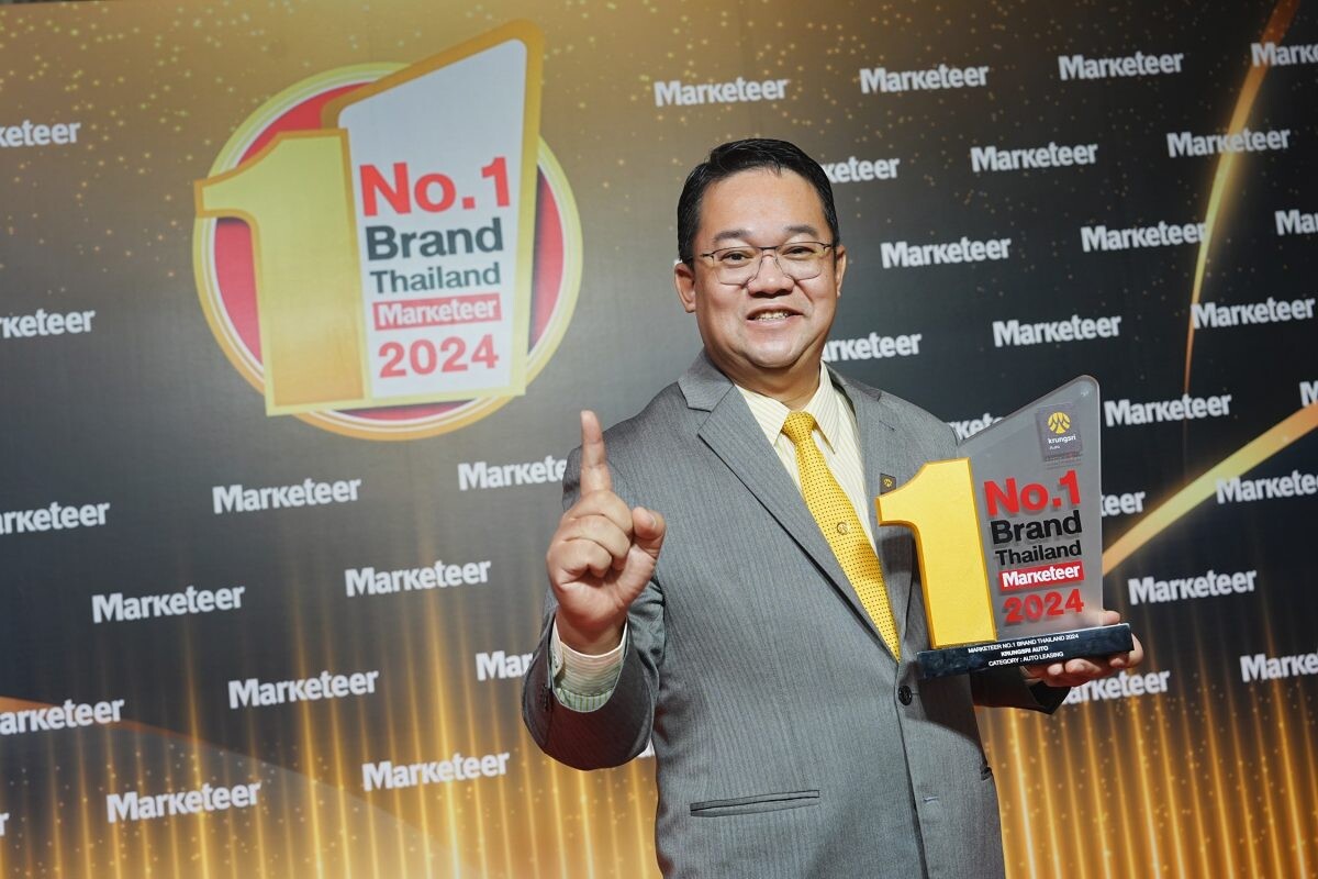 "Krungsri Auto" bags Marketeer No.1 Brand Thailand award in the Auto Leasing category for three consecutive years reinforcing its positioning as the no.1 choice for automobile users