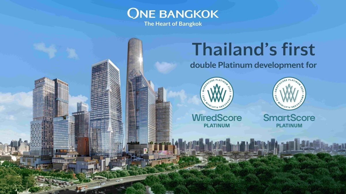 One Bangkok becomes the first project in Thailand to achieve double Platinum certifications for WiredScore and SmartScore