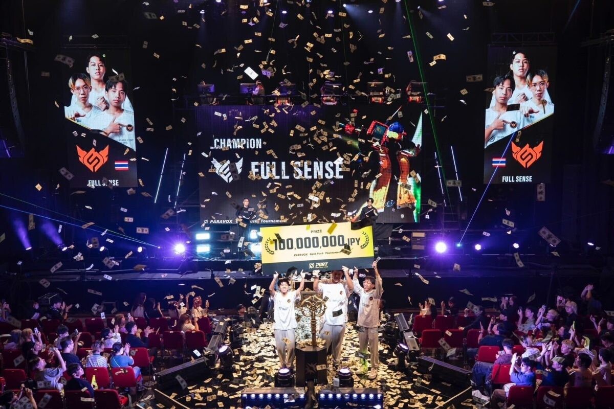 ลงแข่ง 3 เดือน! รับเต็ม ๆ 23 ล้านบาท! FULL SENSE คว้าแชมป์โลกการแข่งขัน PARAVOX GOLD RUSH TOURNAMENT (PGRT)ที่โตเกียว