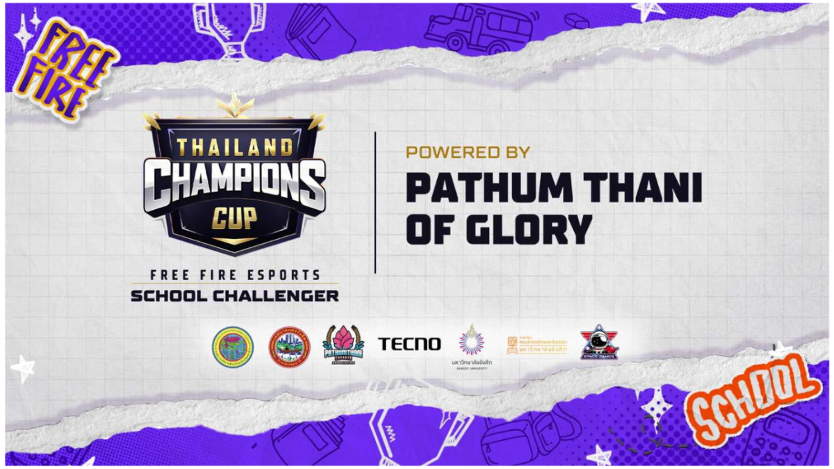 TECNO ร่วมกับ Free Fire สนับสนุนการแข่งขันอีสปอร์ตระดับเยาวชน "Thailand Champions Cup Free Fire Esports School Challenger by Pathum Thani of Glory" สร้างฝันเยาวชนไทยสู่เวทีระดับโลก พร้อมมอบรางวัลสุดพิเศษให้กับผู้ชนะ