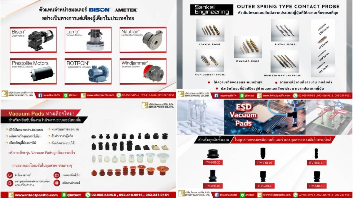 “อินแทค แปซิฟิค” ประกาศลุยตลาดในไทยเต็มสูบ สร้างการรับรู้ผ่านช่องทางออนไลน์ เจาะกลุ่มผู้ผลิต – โรงงาน – ผู้จำหน่ายสินค้าอุตสาหกรรม – ผู้บริโภคทั่วไป
