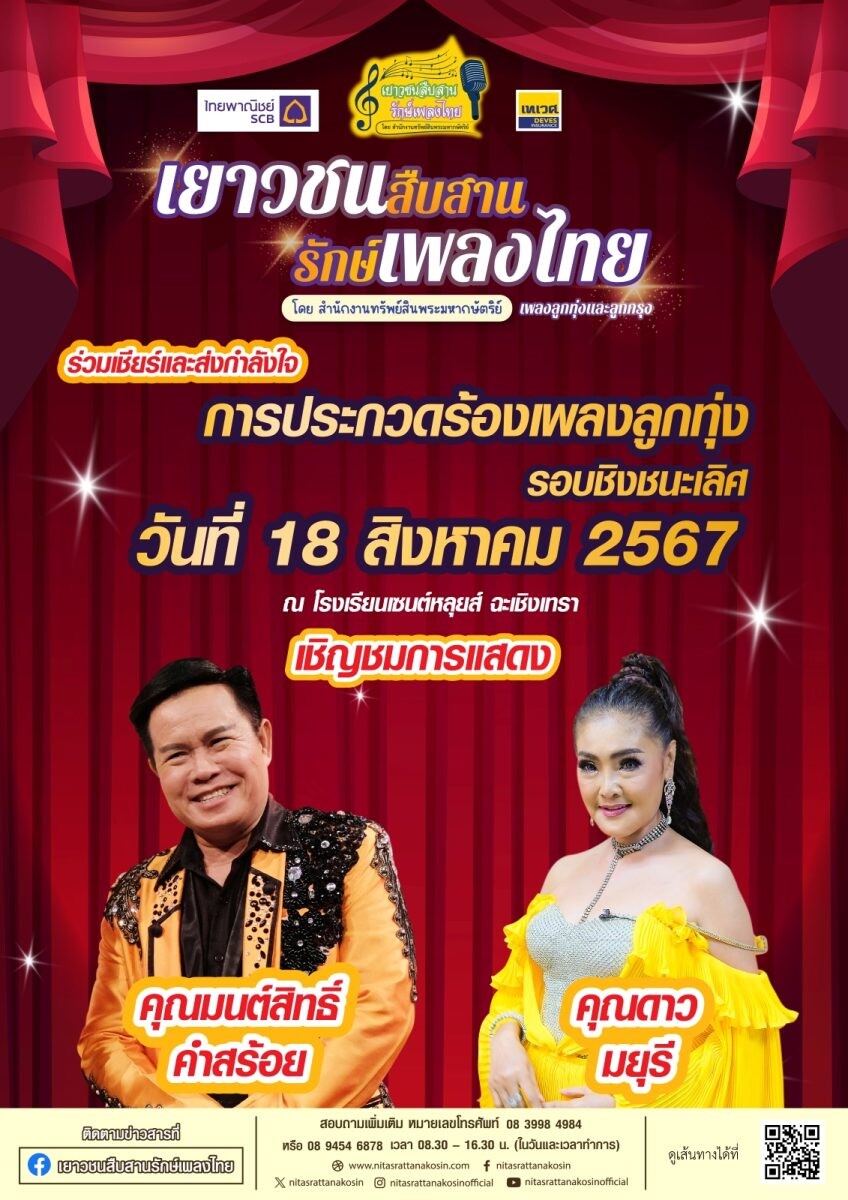 การแข่งขันรอบชิงชนะเลิศ โครงการ “เยาวชนสืบสานรักษ์เพลงไทย โดยสำนักงานทรัพย์สินพระมหากษัตริย์”