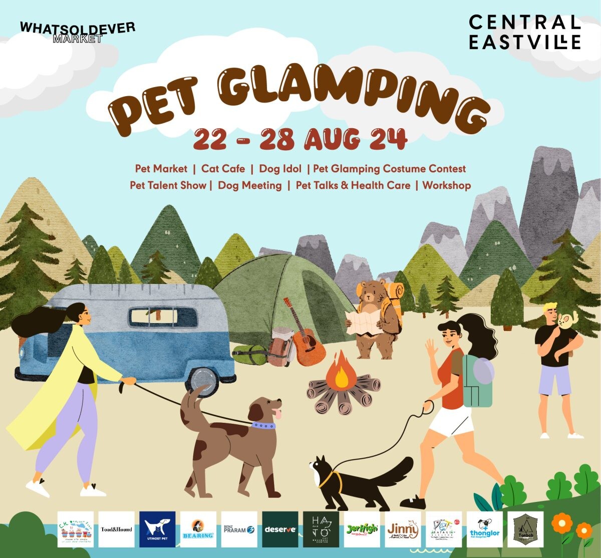 Pet Lovers ห้ามพลาด “Central Eastville Pet Glamping” ช้อปสินค้า-บริการ สำหรับสัตว์เลี้ยงครบวงจร ในบรรยากาศแคมป์ปิ้ง 22 – 28 สิงหาคม 2567