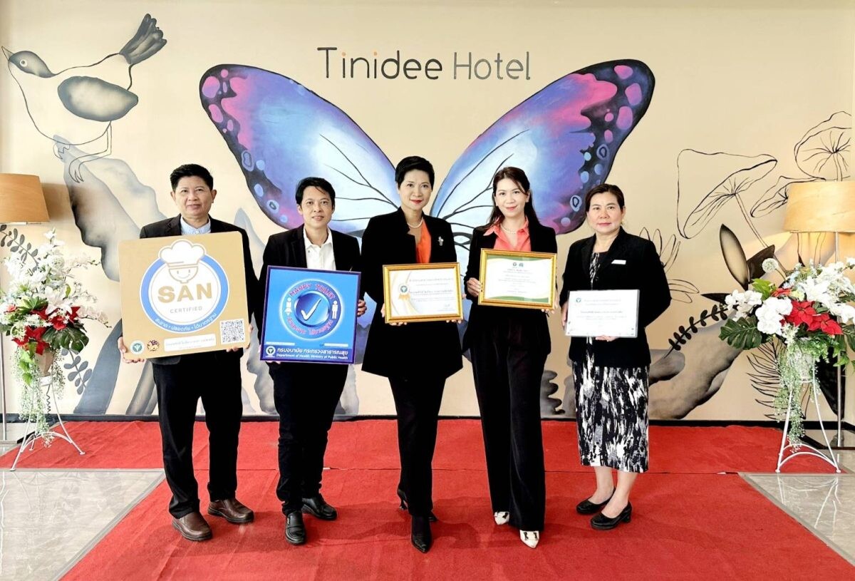 ทินิดี โฮเต็ล บางกอก กอล์ฟ คลับ รับมอบเกียรติบัตร Green Health Hotel Quality Award 2024