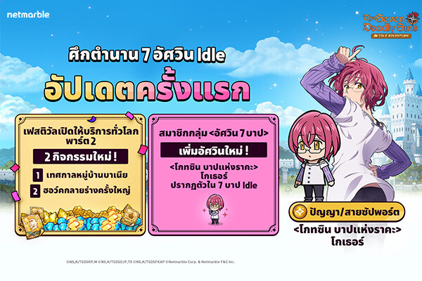 ประเดิมอัปเดตแรก The Seven Deadly Sins: IDLE Adventure ต้อนรับอัศวินจิ๋วใหม่และกิจกรรมสุดปัง !