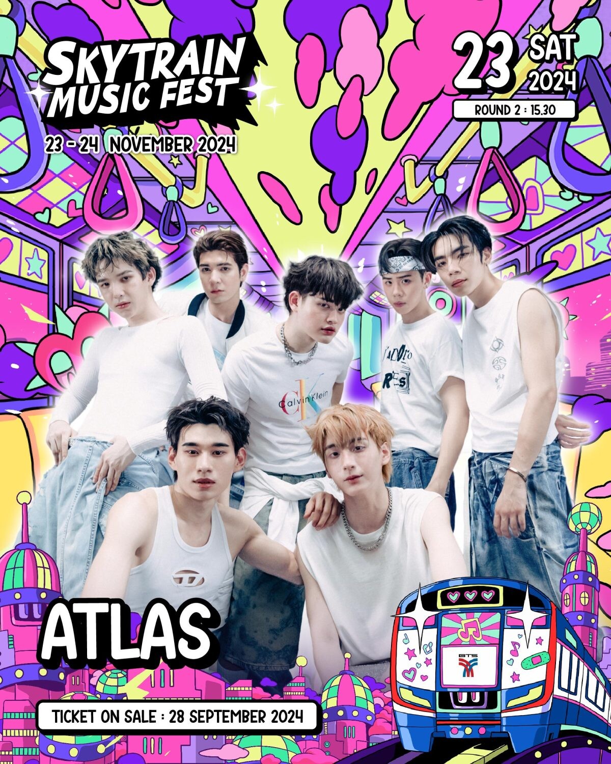 "4EVE" แท็กทีม "ATLAS" เตรียมเสิร์ฟความสนุกสุดฟิน!!ในงาน "SkyTrain Music Fest"