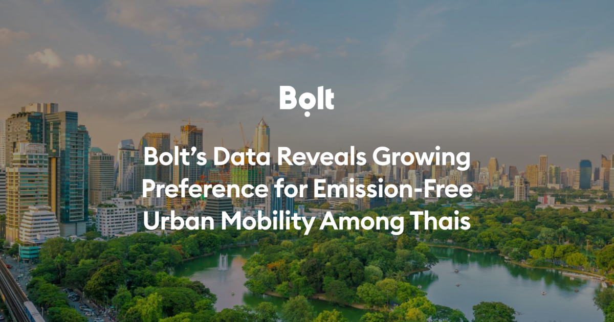 Bolt's Data Reveals Growing Preference for Emission-Free Urban Mobility Among Thais