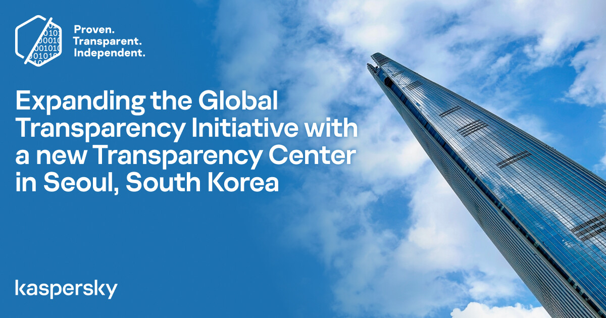 Kaspersky expands Global Transparency Initiative with new South Korea Transparency Center