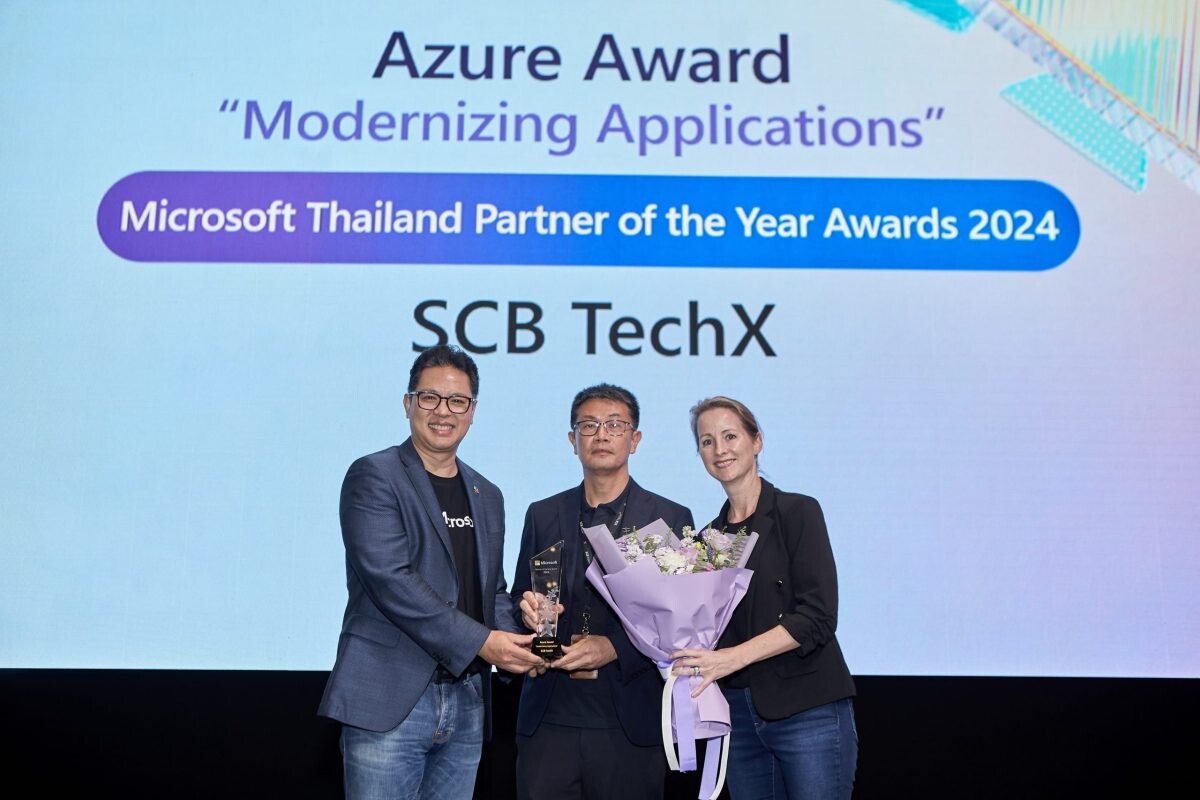 SCB TechX Wins "Azure Award" at Microsoft Thailand Partner of the Year Awards 2024, Propelling the Organization Towards Becoming a Leading Technology Company in the Region