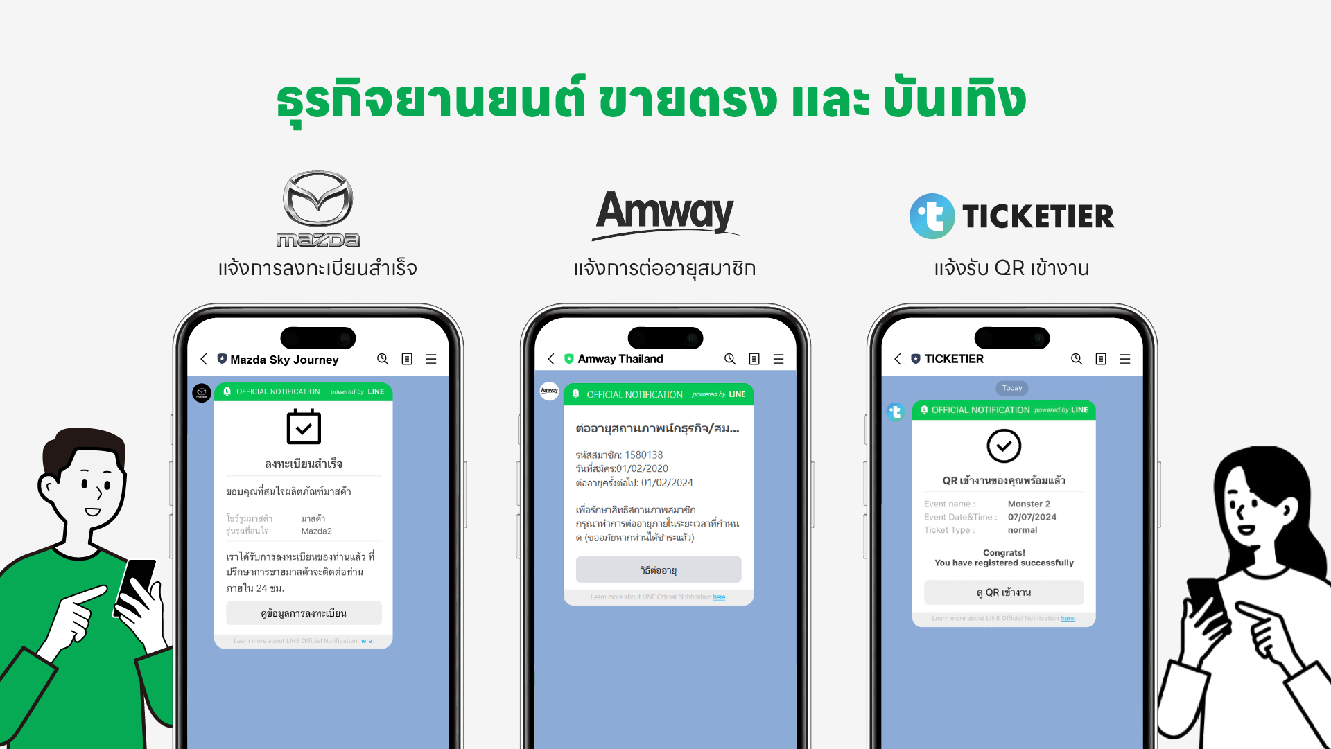 เปิดลิสต์หลากแบรนด์ในไทย ใช้ LON ส่งแจ้งเตือนสำคัญผ่าน LINE เชื่อถือได้ ปลอดภัย ไร้กังวลข้อความลวง