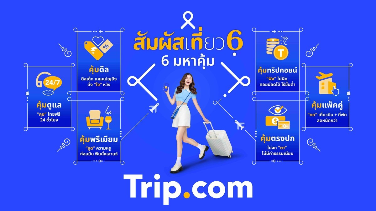 Trip.com ชวนคนชอบเที่ยวเปิดประสบการณ์เที่ยวคุ้ม 6 เด้งกับแคมเปญสัมผัสเที่ยว 6 'Travel 6th Sense'