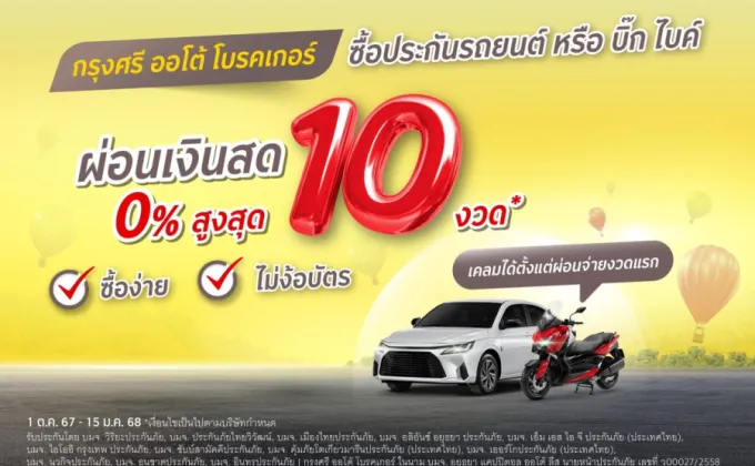 กรุงศรี ออโต้ โบรคเกอร์' ส่งโปรโมชันท้ายปี