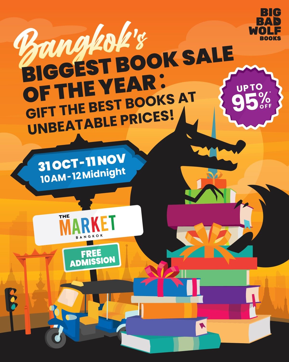 Ready for the Final Book Hunt of 2024? The Big Bad Wolf Book Sale is Back in Bangkok with Over 2 Million Books and Up to 95% Off!