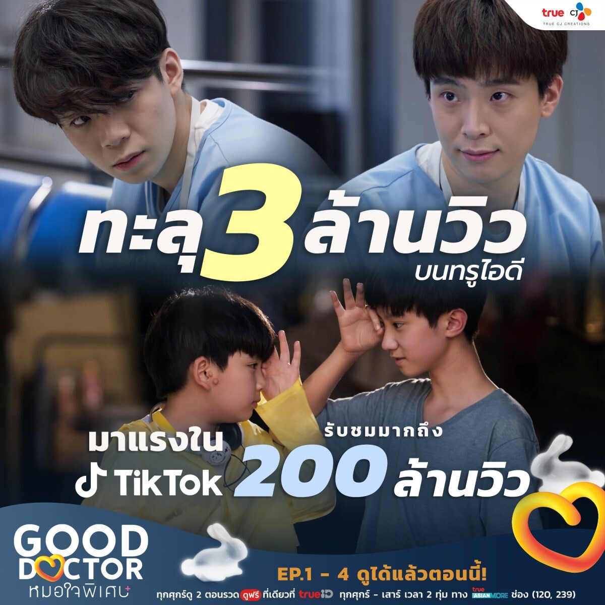 สำเร็จต่อเนื่อง " Good Doctor หมอใจพิเศษ" ทำถึง! ยอดคนดูพุ่งกว่า 3 ล้านวิว ครบเครื่อง ครบรส ครองใจทุกวงการ