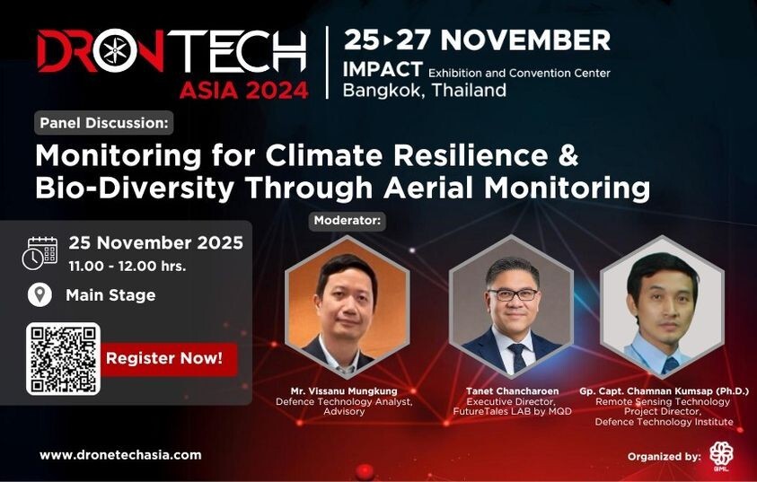 ภาครัฐและเอกชน 'ไทย - ตปท.' ยกขบวนร่วมงาน 'DronTech Asia 2024' โชว์นวัตกรรมสุดล้ำโดรน AI ทดแทนแรงงานมนุษย์