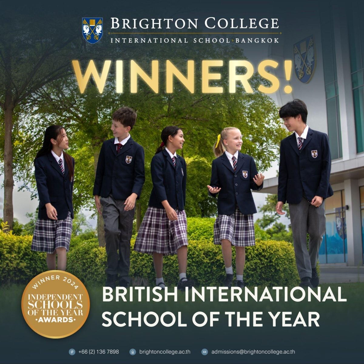 Brighton College Bangkok wins British International School of the Year