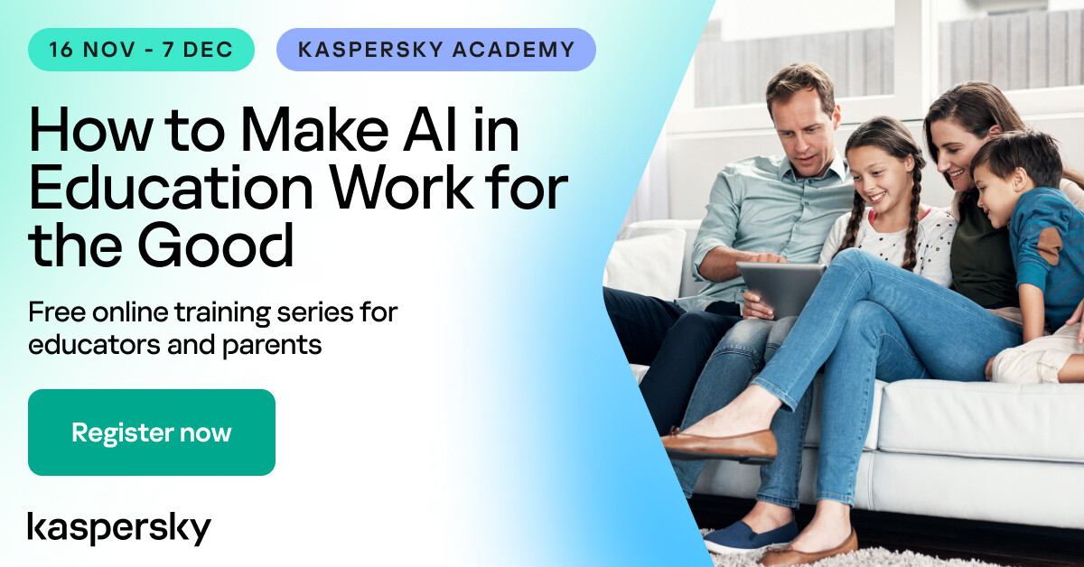 Kaspersky เปิดคอร์สฝึกอบรมออนไลน์ฟรี เรื่อง AI ในระบบการศึกษา สำหรับนักการศึกษาและผู้ปกครอง