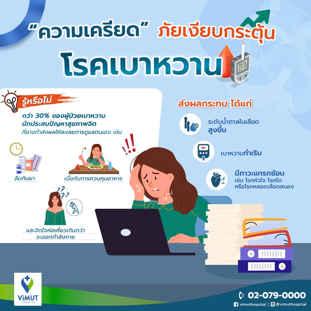 'ความเครียด' ภัยเงียบกระตุ้นโรคเบาหวาน! วงจรอันตรายที่วัยรุ่น-วัยทำงานควรระวัง