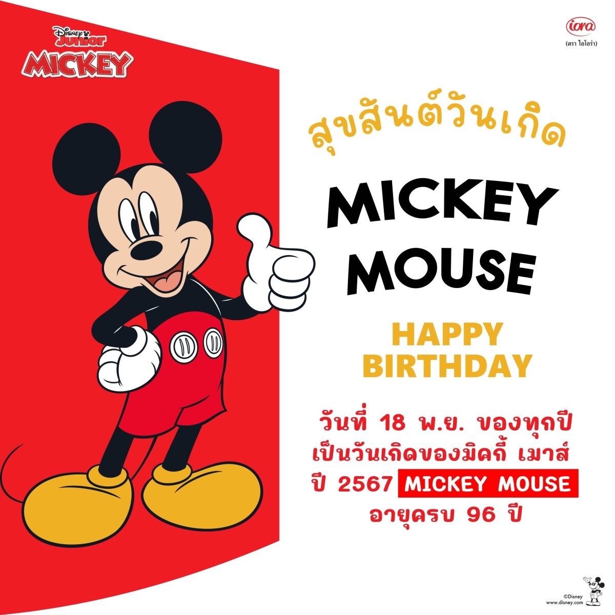 HAPPY BIRTHDAY MICKEY MOUSE 18 NOVEMBER 2024