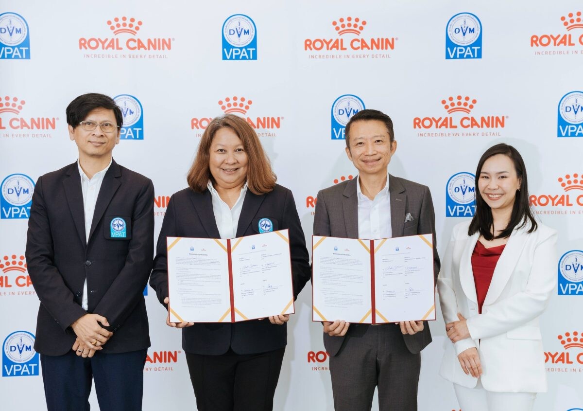 โรยัล คานิน (Royal Canin) และสมาคมสัตวแพทย์ผู้ประกอบการบำบัดโรคสัตว์แห่งประเทศไทย (VPAT) ลงนามบันทึกข้อตกลงความร่วมมือ พร้อมยกระดับคุณภาพชีวิตและสุขภาพที่ดีของน้องแมวน้องหมา