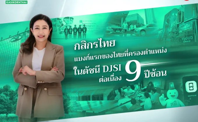 กสิกรไทยครองตำแหน่งในดัชนี DJSI